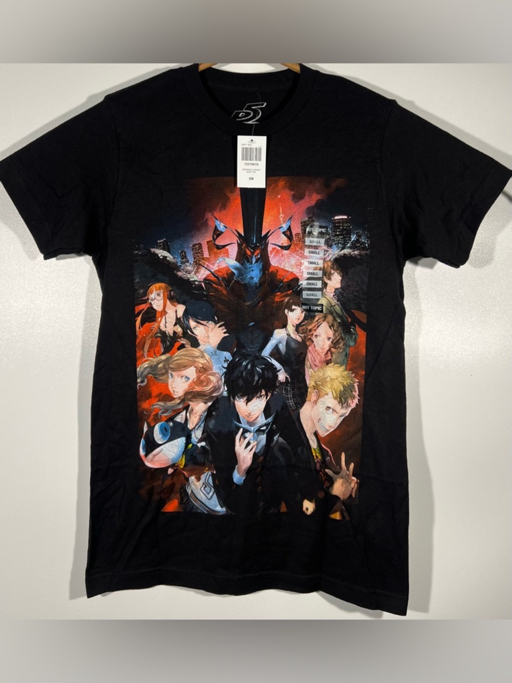 Persona 5 ATLUS SEGA Mens T-Shirt Classic Game Box Cover Art Group Tee Sz Small